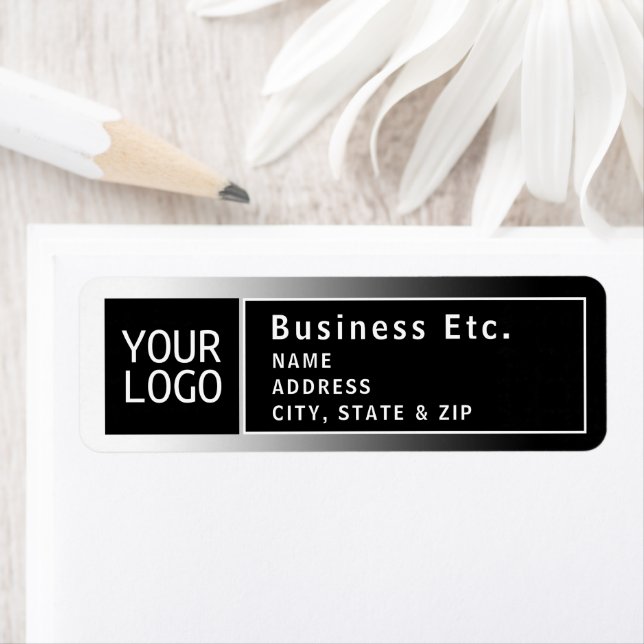 Upload Logo or QR code | Modern Return Address (Insitu)