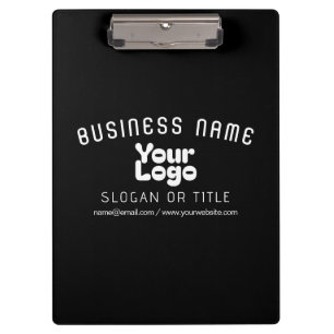 Upload Logo Retro-Modern Black & White (editable) Clipboard