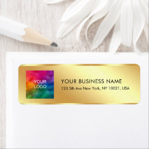 Upload Logo Stylish Gold Calligraphy Template