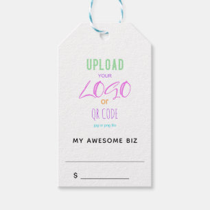 Upload Personalize LOGO QR  BRANDING Gift Tags