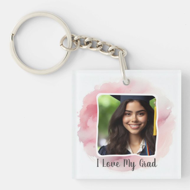 Upload Personalized Graduation Photo  Keychain (Front)