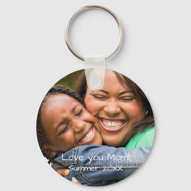 Upload photo | add names, date | Personalize this Keychain (Front)