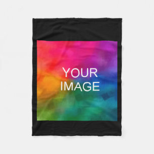 Upload Photo Add Text Template Kids Girls Fleece Blanket