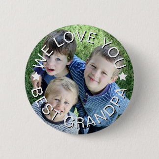 Upload photo - best grandpa 2 inch round button
