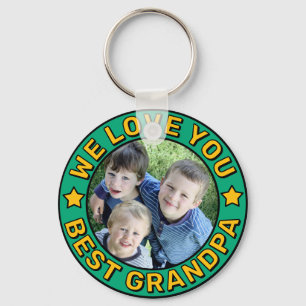 Upload photo - best grandpa keychain