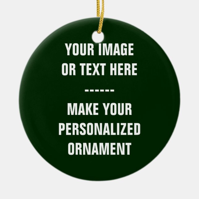 Upload Photo Ceramic Christmas Ornament -Gift Idea (Front)