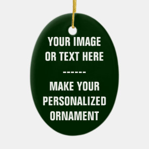 Upload Photo For Oval Christmas Ornament Ceramic