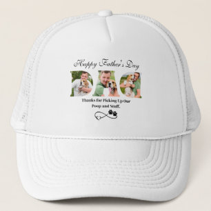 Upload Photo Happy Father's Day Funny Dog Owner  Trucker Hat