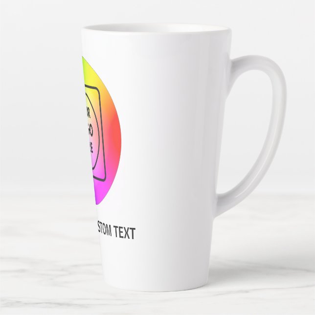 Upload Photo Logo Name Custom Latte mug (Right)