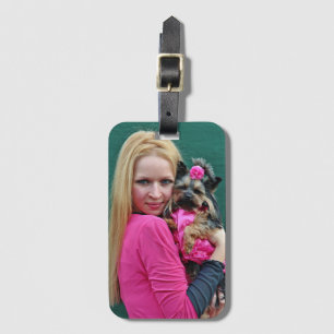 Upload photo luggage tag