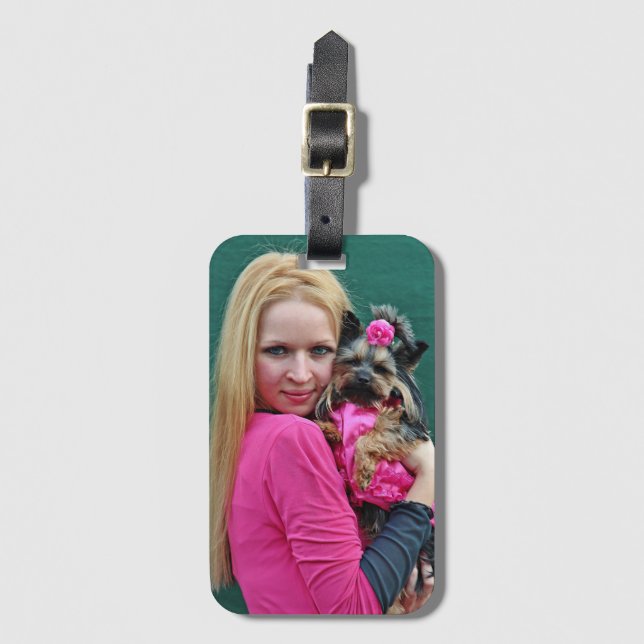 Upload photo luggage tag (Front Vertical)
