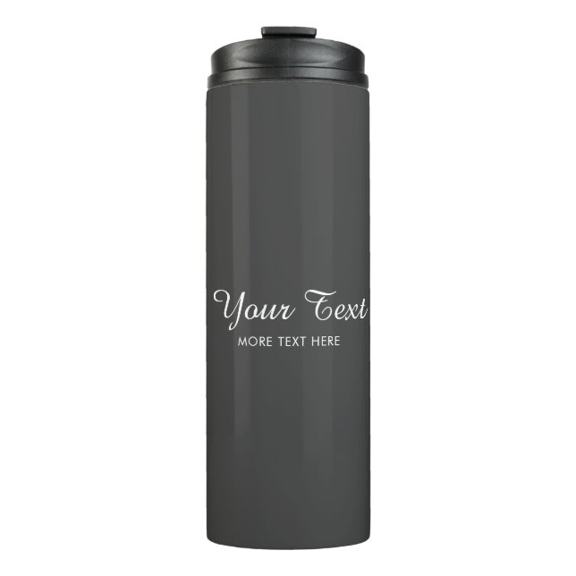 Upload Photo Or Logo Add Text Modern Calligraphy Thermal Tumbler (Front)