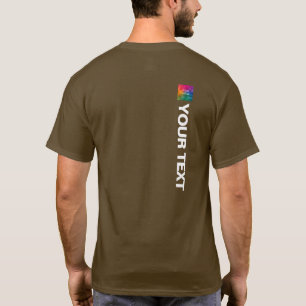 Upload Photo Or Logo Mens Modern Back Print T-Shirt