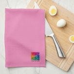 Upload Photo or Logo Text Custom Trendy Pink Cute Kitchen Towel<br><div class="desc">Custom Upload Add Your Photo Picture Image or Business Company Logo Text Stylish Modern Cute Template Pink Kitchen Towel.</div>