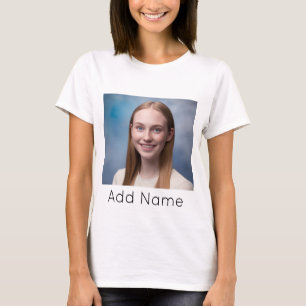 upload picture Custom Photo and Name Personalized T-Shirt