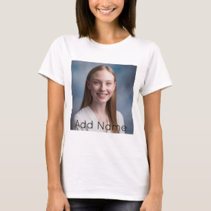 upload picture Custom Photo and Name Personalized  T-Shirt