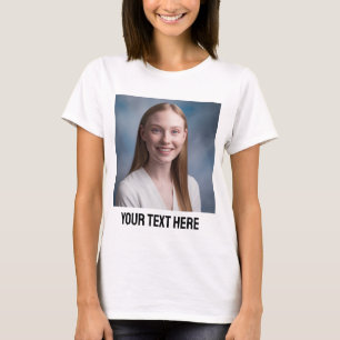 upload picture Custom Photo and text Personalized  T-Shirt