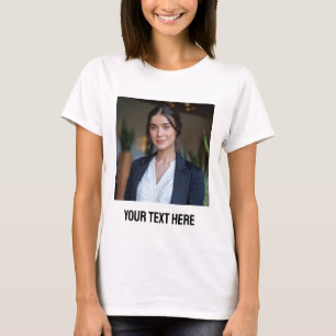 upload picture Custom Photo and text Personalized  T-Shirt