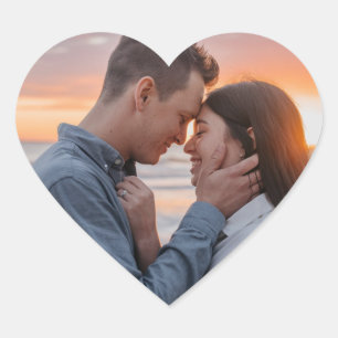 upload picture Custom Photo Happy Valentine's Day Heart Sticker