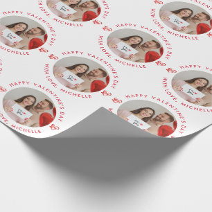 upload picture Custom Photo Happy Valentine's Day Wrapping Paper