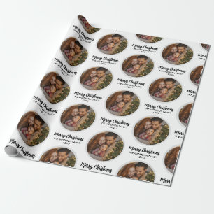 Upload Picture Personalized Photo & text Christmas Wrapping Paper
