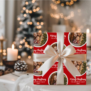 Upload Picture Personalized Photo & text Christmas Wrapping Paper