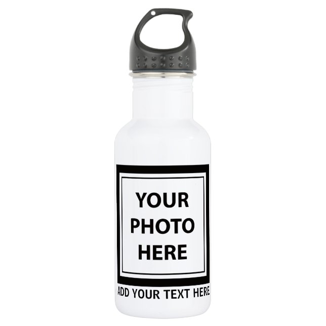 Upload Picture Photo & Add Text – Customize 532 Ml Water Bottle (Front)