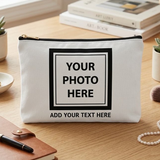 Upload Picture Photo & Add Text – Customize Accessory Pouch (Creator Uploaded)