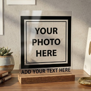 Upload Picture Photo & Add Text – Customize Acrylic Sign