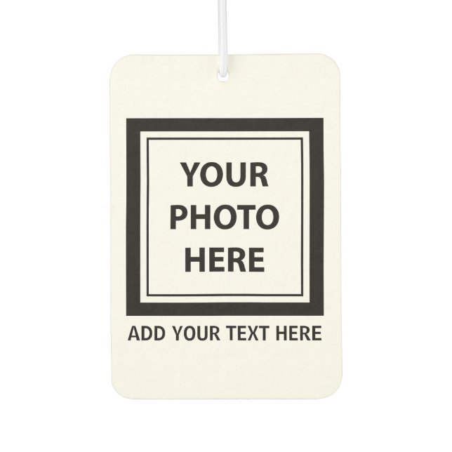 Upload Picture Photo & Add Text – Customize Air Freshener (Front)