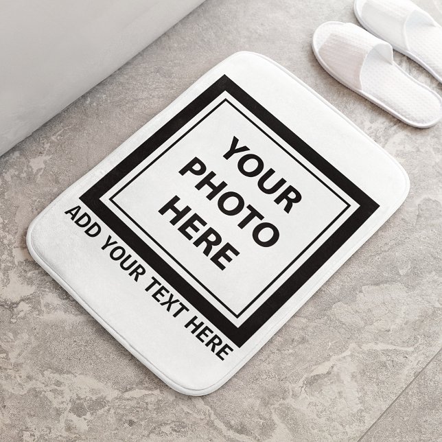 Upload Picture Photo & Add Text – Customize Bath Mat (Creator Uploaded)