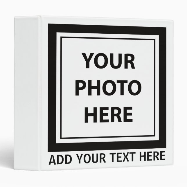 Upload Picture Photo & Add Text – Customize Binder (Front/Spine)