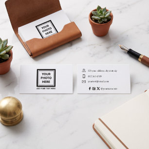 Upload Picture Photo & Add Text – Customize Business Card