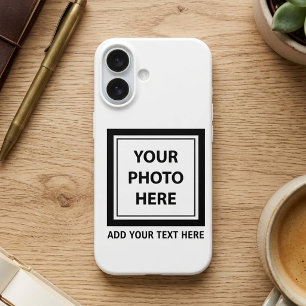 Upload Picture Photo & Add Text – Customize iPhone 16 Case