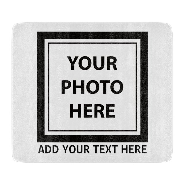 Upload Picture Photo & Add Text – Customize Cutting Board (Front)