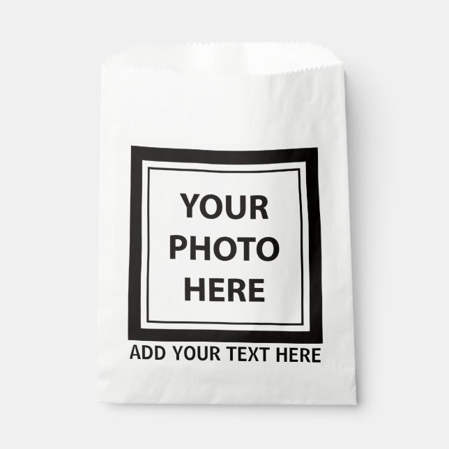 Upload Picture Photo & Add Text – Customize Favour Bag (Front)