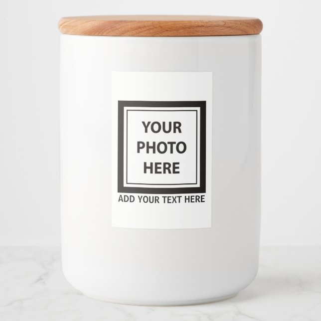 Upload Picture Photo & Add Text – Customize Food Label (Front)