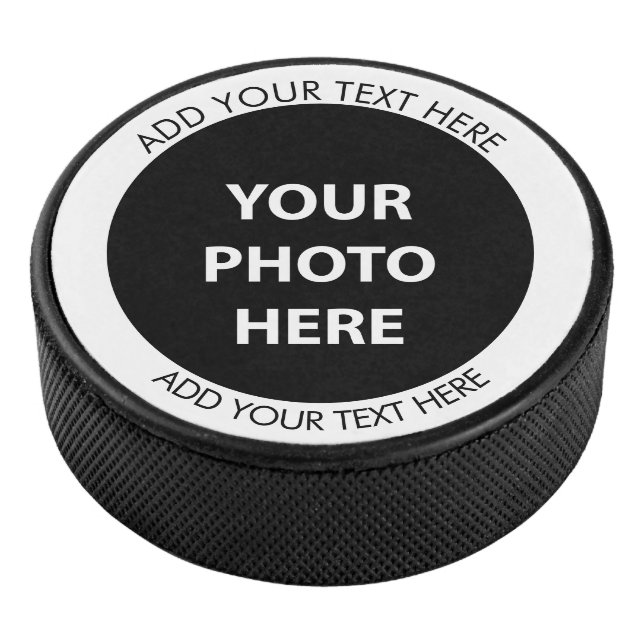 Upload Picture Photo & Add Text – Customize Hockey Puck (3/4)