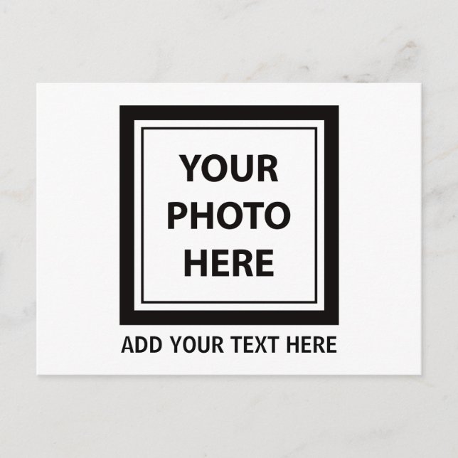 Upload Picture Photo & Add Text – Customize Holiday Postcard (Front)