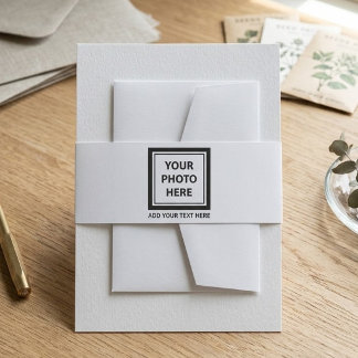 Upload Picture Photo & Add Text – Customize Invitation Belly Band