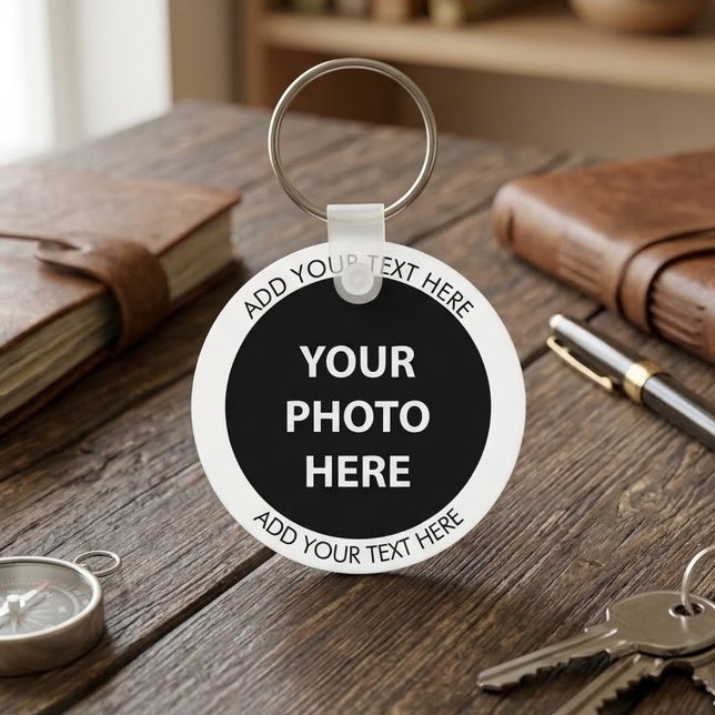 Upload Picture Photo & Add Text – Customize Keychain (Creator Uploaded)