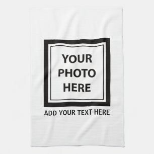Upload Picture Photo & Add Text – Customize Kitchen Towel
