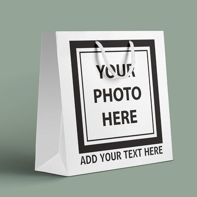 Upload Picture Photo & Add Text – Customize Large Gift Bag (Creator Uploaded)