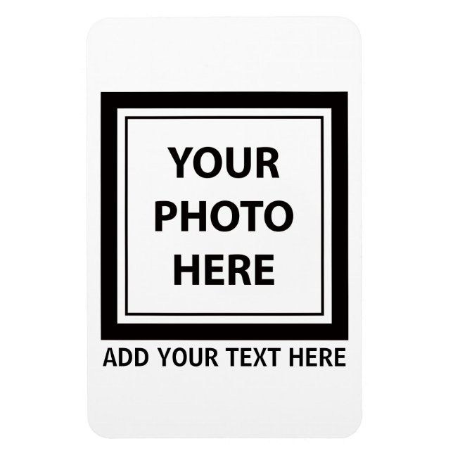 Upload Picture Photo & Add Text – Customize Magnet (Vertical)