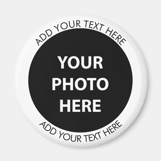 Upload Picture Photo & Add Text – Customize Magnet (Front)