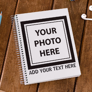 Upload Picture Photo & Add Text – Customize Notebook