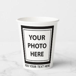 Upload Picture Photo & Add Text – Customize Paper Cups
