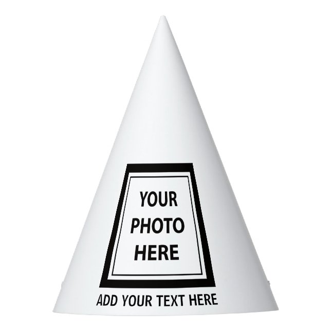 Upload Picture Photo & Add Text – Customize Party Hat (Front)