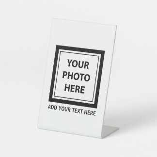 Upload Picture Photo & Add Text – Customize Pedestal Sign