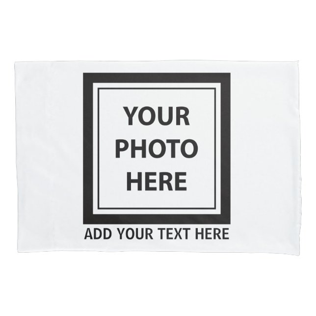 Upload Picture Photo & Add Text – Customize Pillowcase (Front)